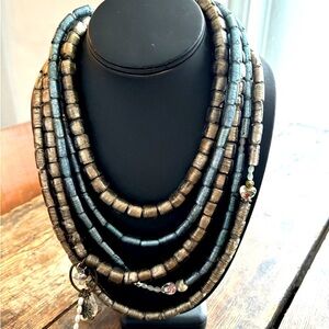 Multi Strand Glass Beads Necklace
